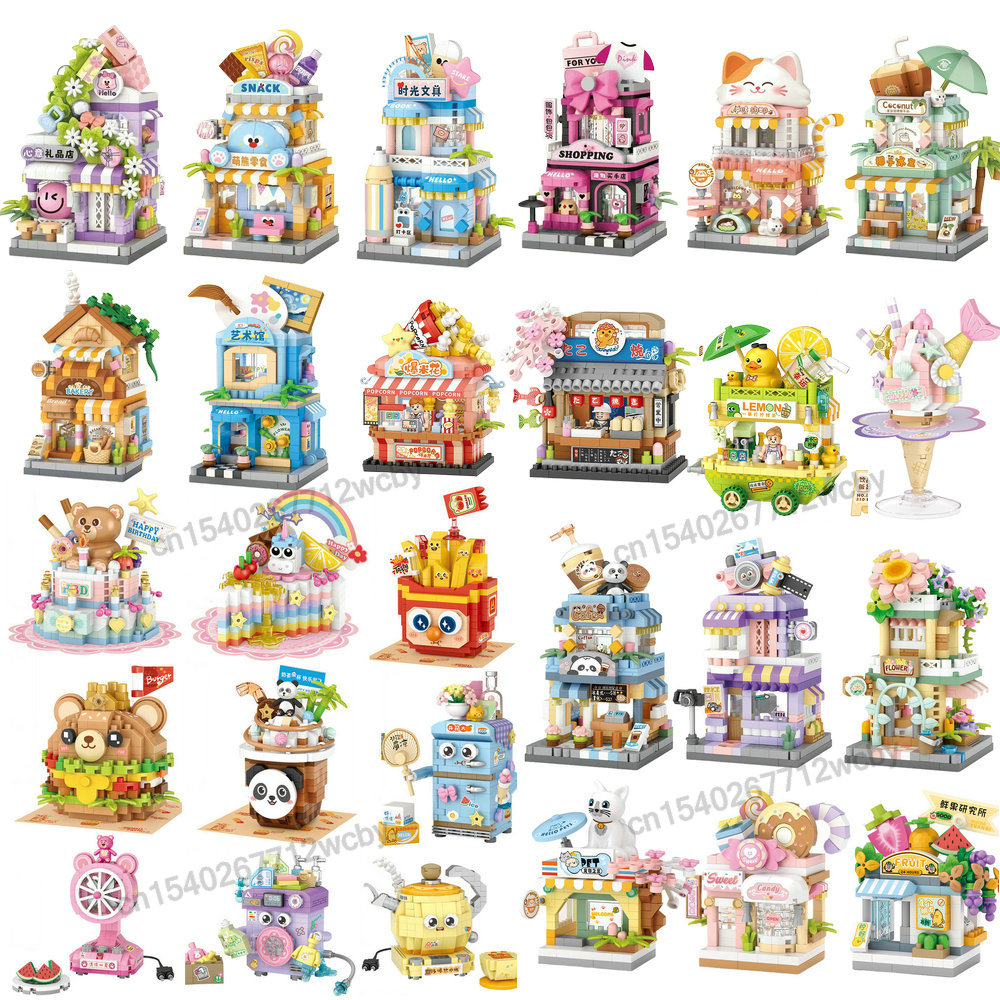 Kids Toys Stores - House Building Blocks Household Appliance Dessert