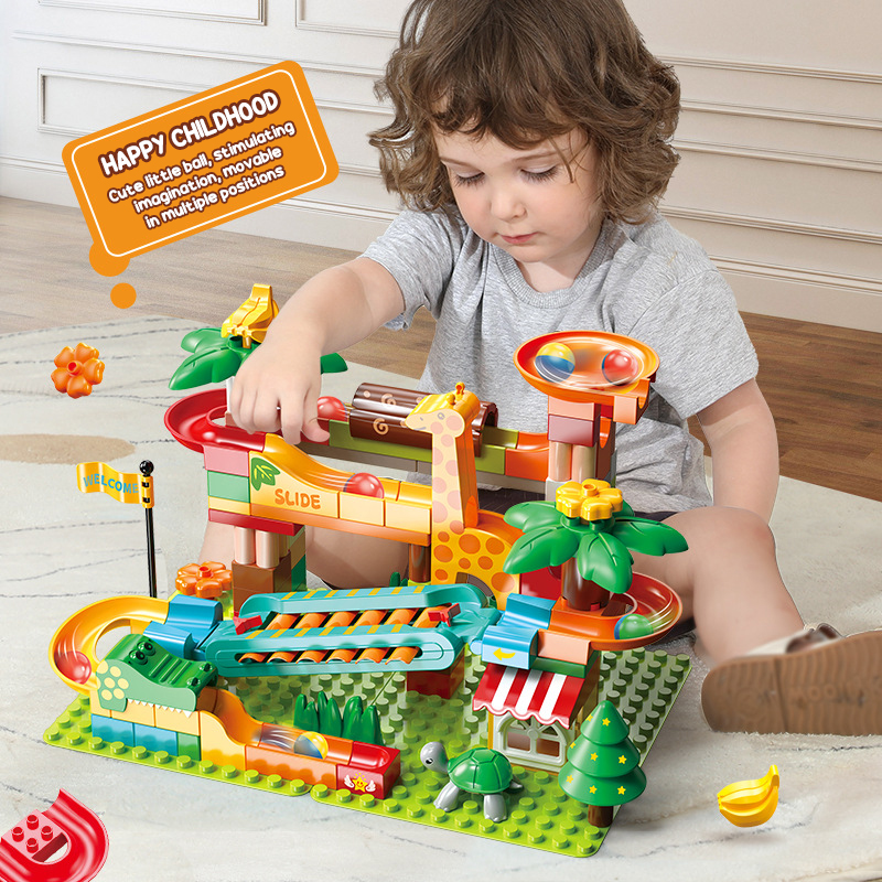 Marble Run Set - Big-sized Creative Building Blocks Set Marble