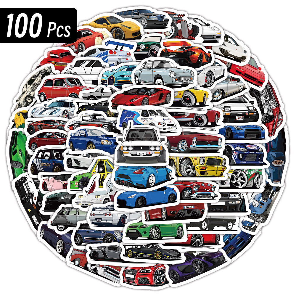 Kids Toys 10 Year Old - 10/50/100 Pcs Retrofit Racing Car Graffiti