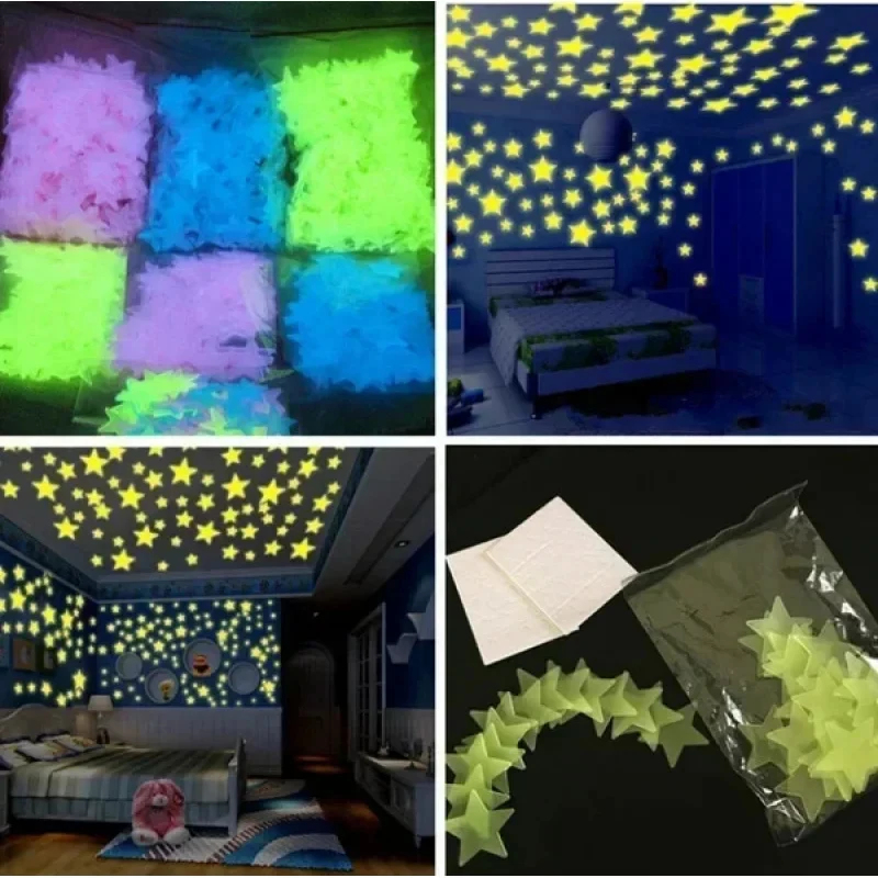 Glow In Dark Stars - 50-100Pcs Glow In The Dark Stars
