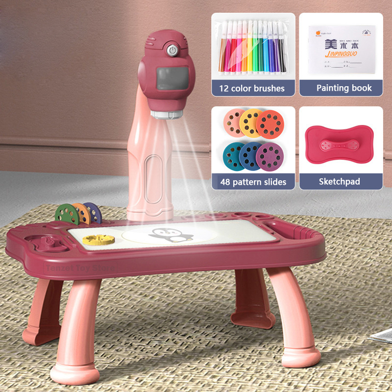 Kids Toys Drawing - Smart Projector Kids Painting Table Set