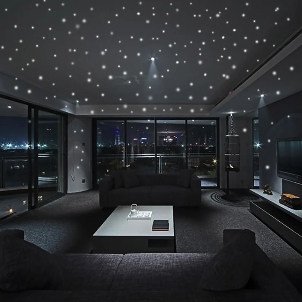 Glow In Dark Stars - 407 Pcs Wall Stickers Wall Decor
