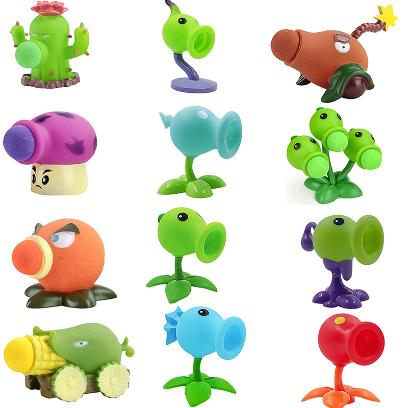 Kids Zombie Toys - 1pcs Plants vs Zombies Peashooter Gatling
