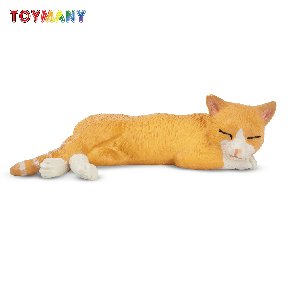 Kids Toys Under $5 - Toymany Simulation Lying Orange Cat Cat