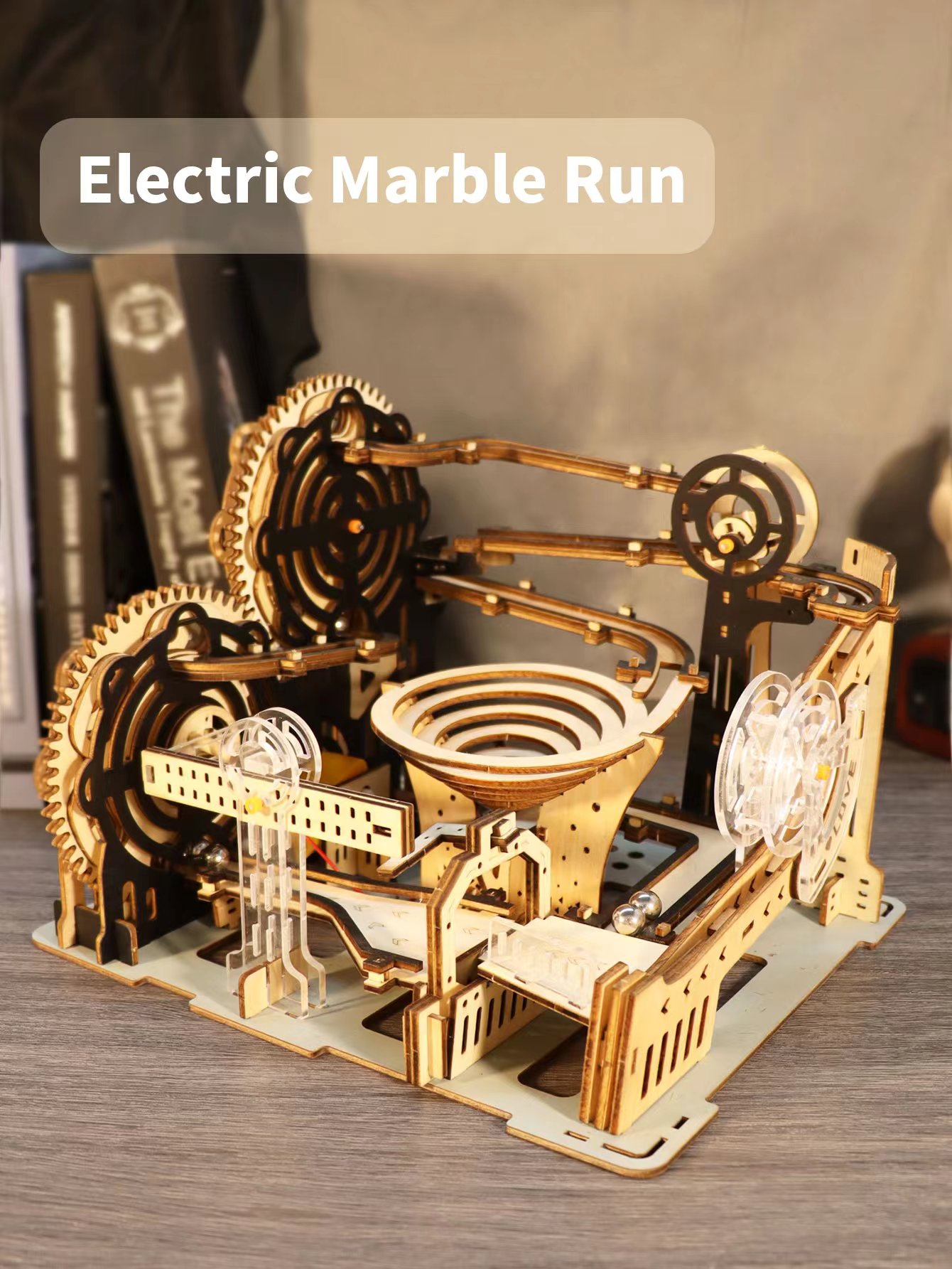 Marble Run Set - Electric 3D Wooden Puzzles Marble Run