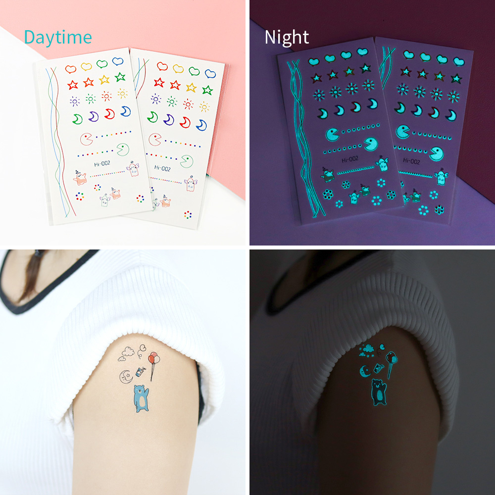 Glow-in-Dark Tattoo Stickers 1 - огляд і ціна Glow In Dark Stars