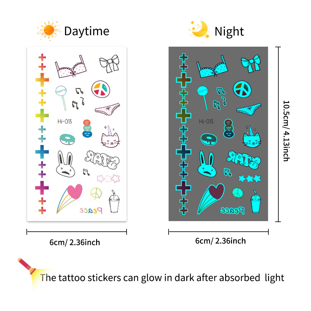 Glow-in-Dark Tattoo Stickers 1 - огляд і ціна Glow In Dark Stars