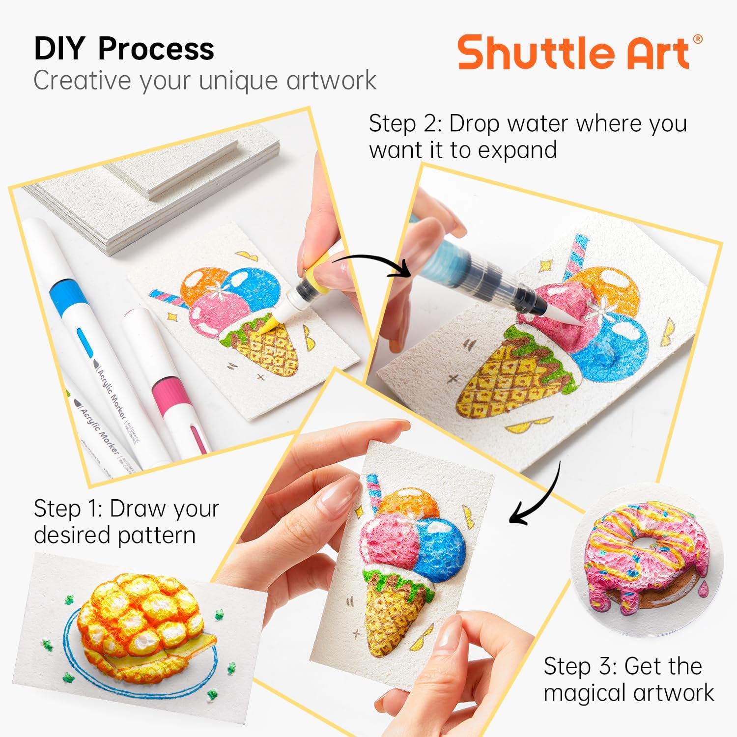 3D Puffy Foam Texture Painting - огляд і ціна Kids Toys Drawing