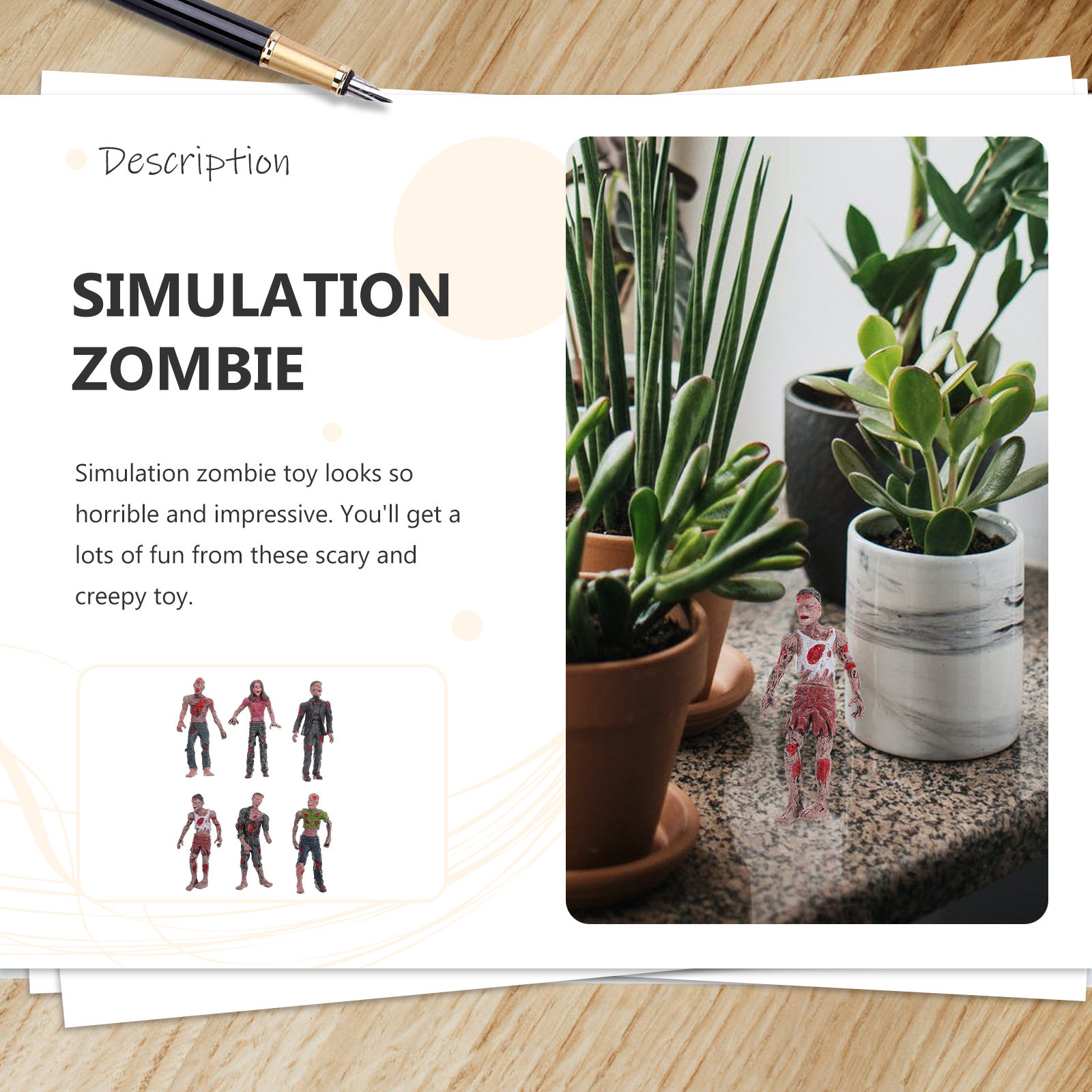 6 Pcs Halloween Decoration Toy - огляд і ціна Kids Zombie Toys