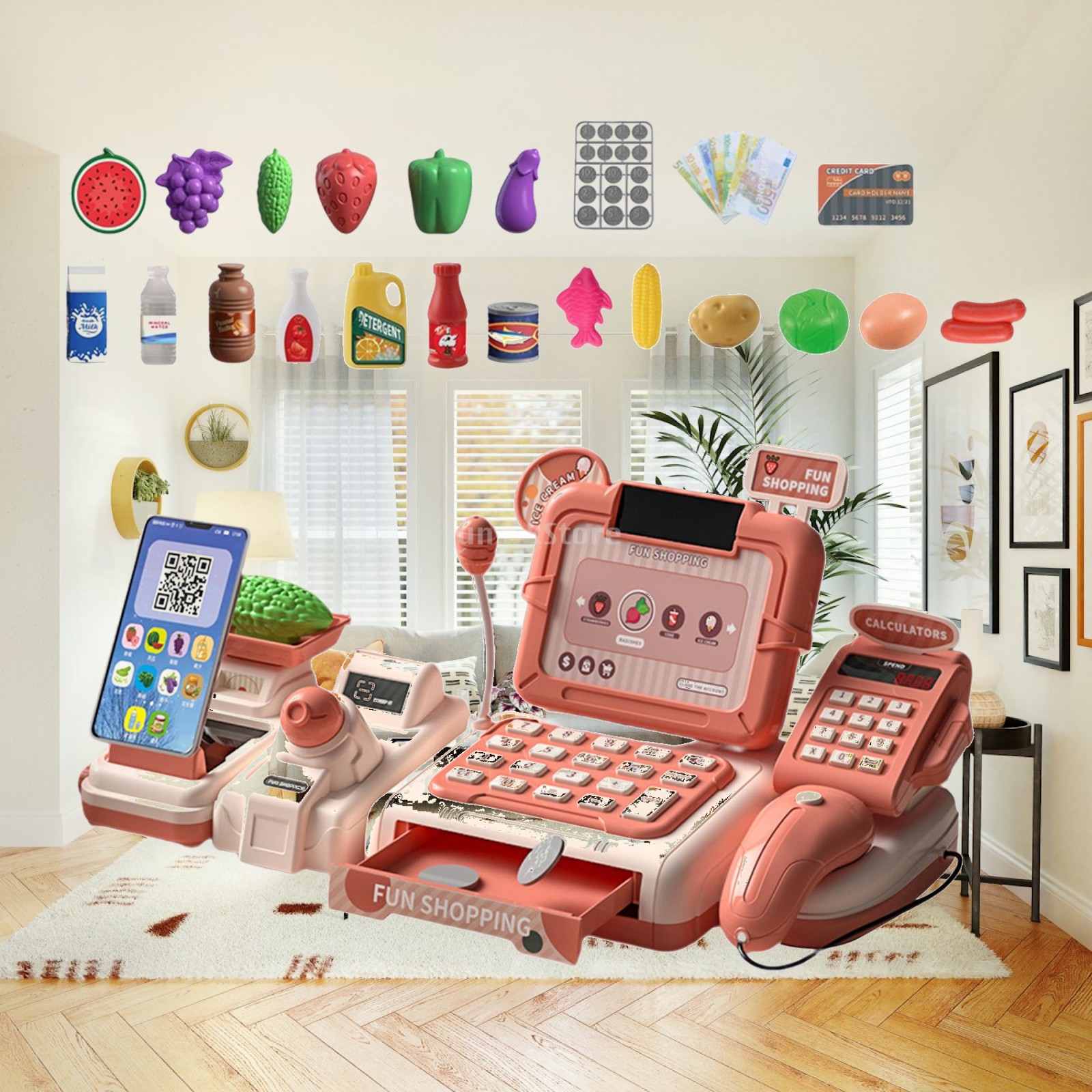 Supermarket Store Toys Cash Re - огляд і ціна Kids Toys Stores