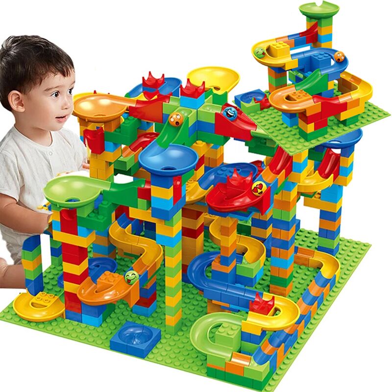 84-504PCS Marble Race Run Bloc - огляд і ціна Marble Run Set