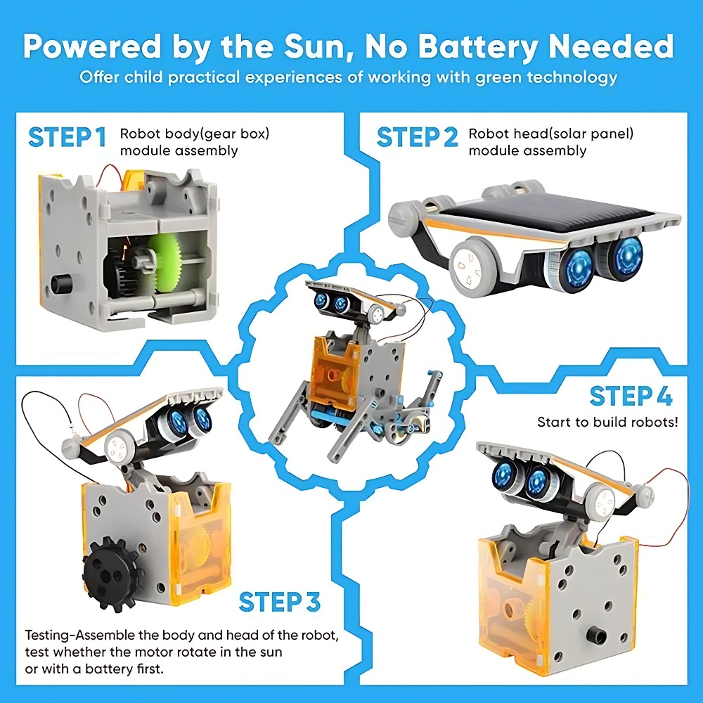 Solar Robot Building Blocks 12 - огляд і ціна Science Experiment Kit