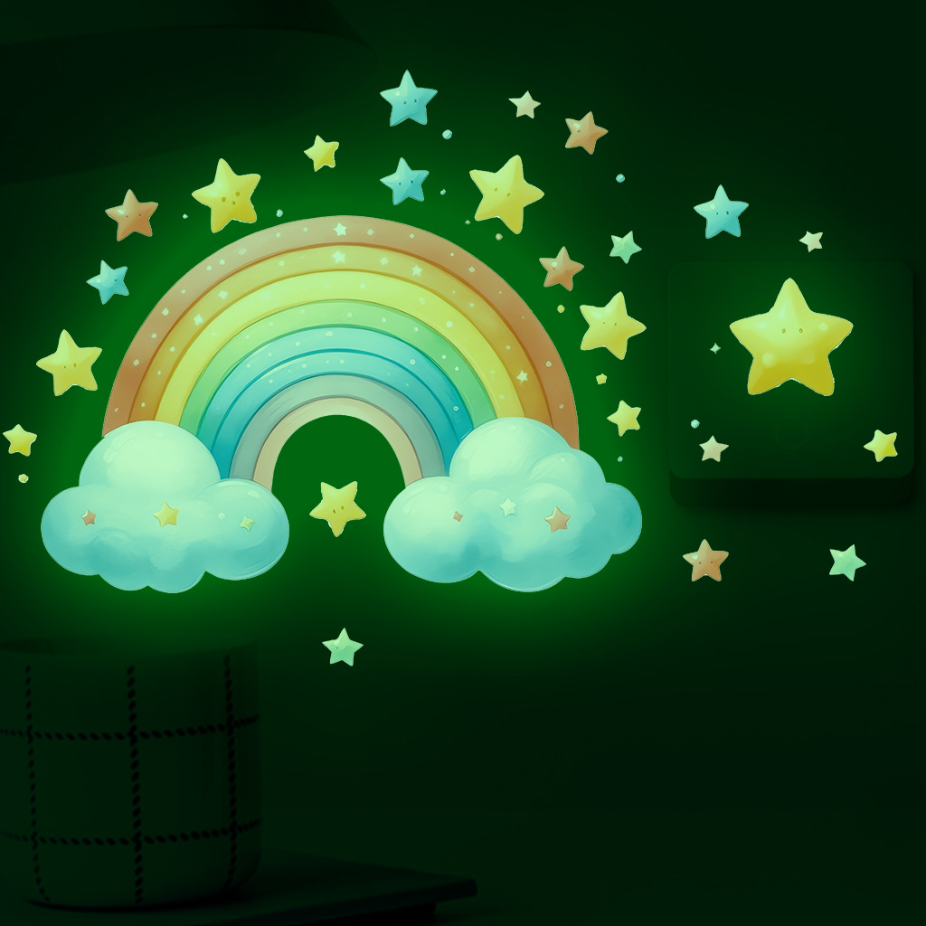 Cartoon Rainbow Luminous Wall  - огляд і ціна Glow In Dark Stars