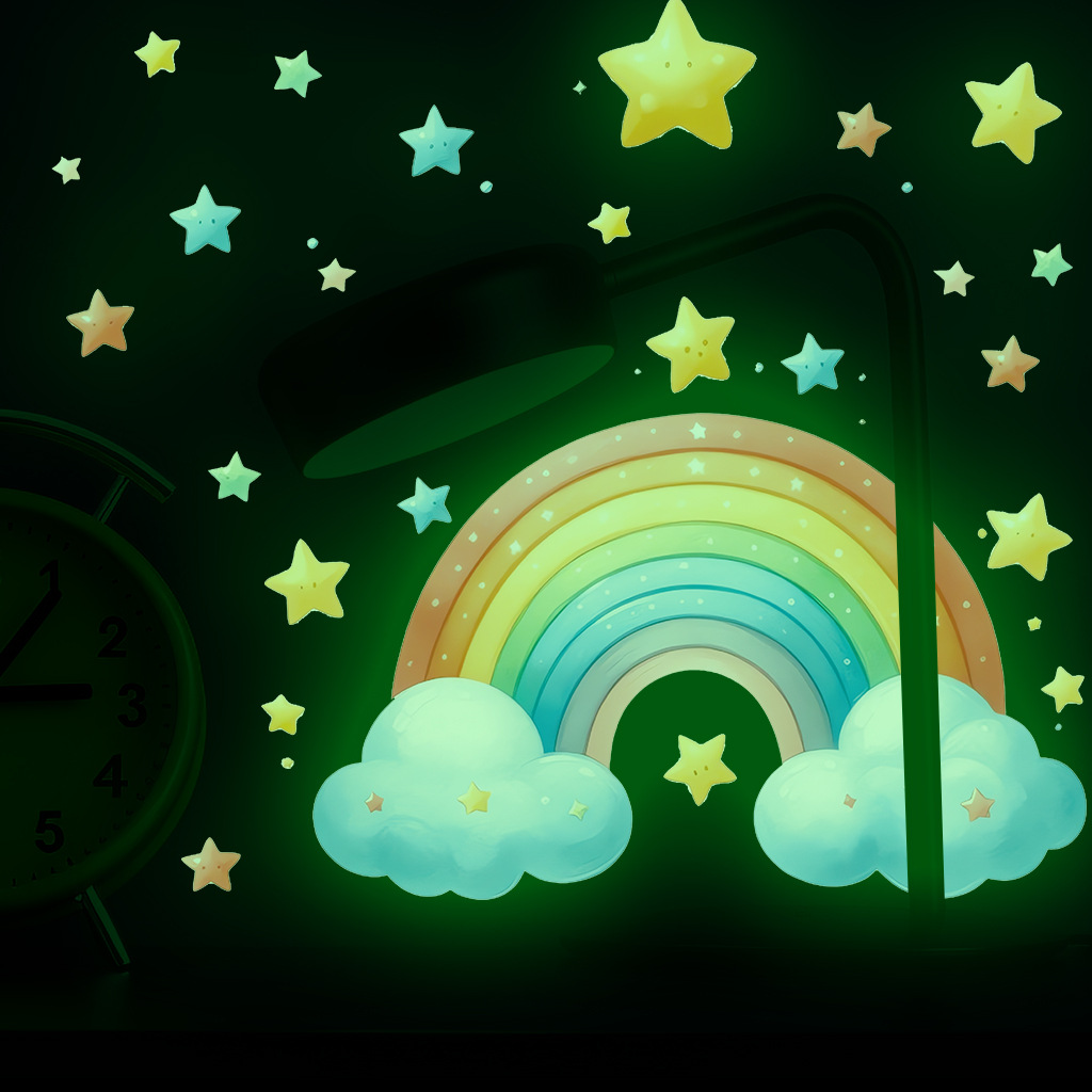 Cartoon Rainbow Luminous Wall  - огляд і ціна Glow In Dark Stars