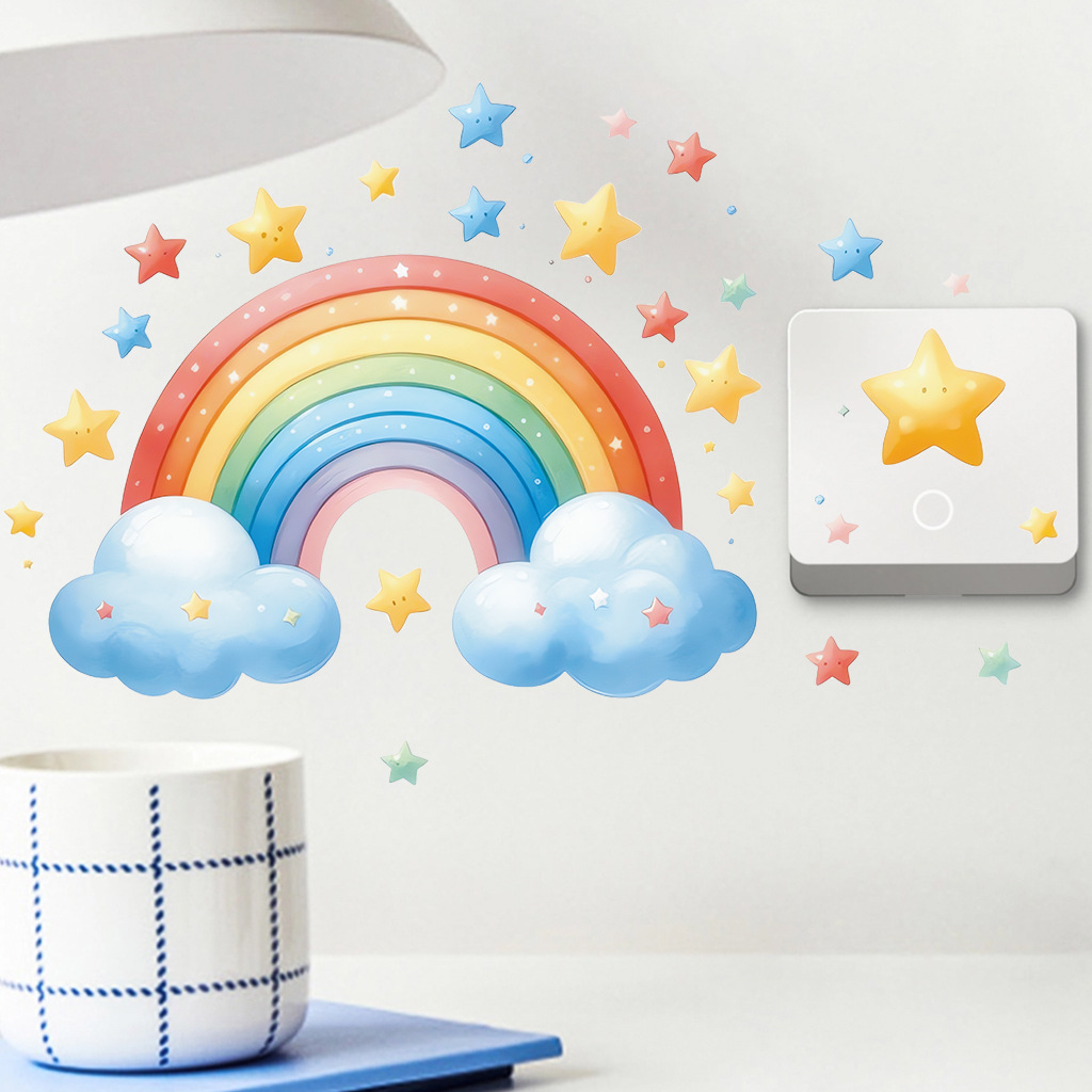 Cartoon Rainbow Luminous Wall  - огляд і ціна Glow In Dark Stars