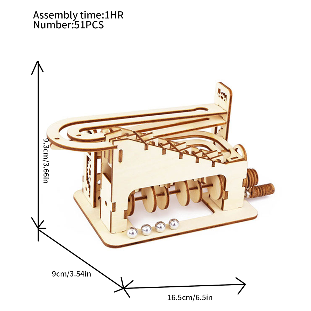 Spiral Marble Run 3D Wooden Pu - огляд і ціна Marble Run Set
