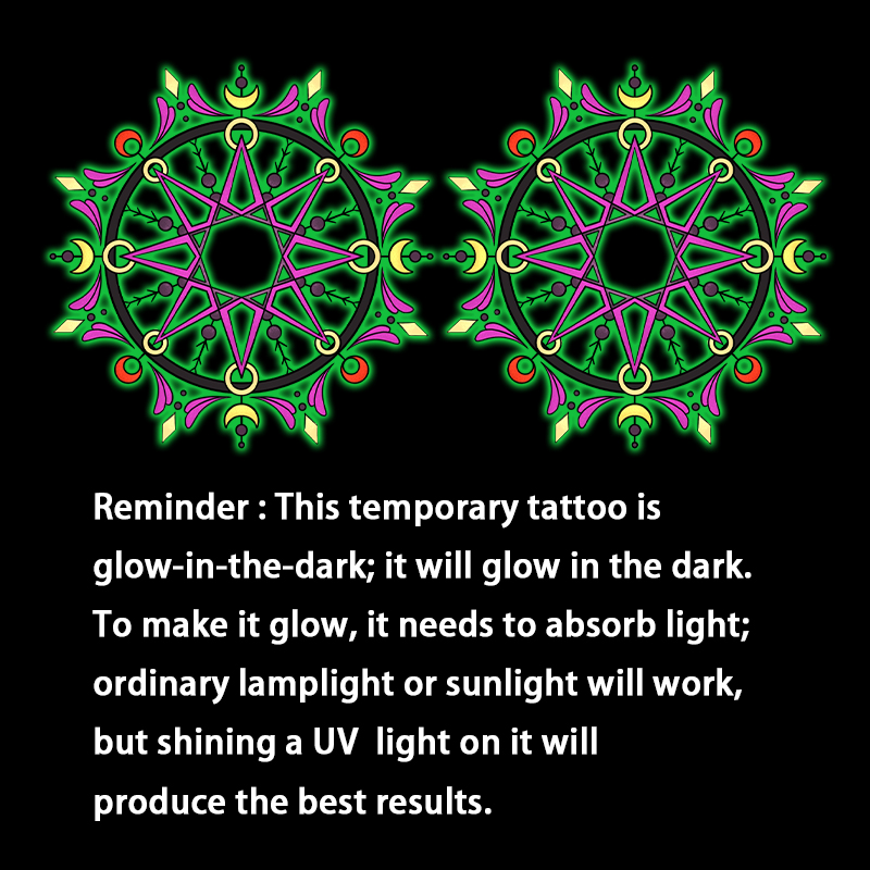 Disposable Temporary Breast Ta - огляд і ціна Glow In Dark Stars