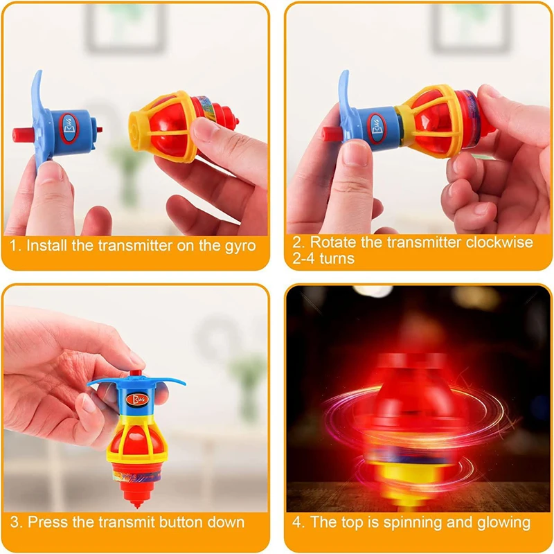 10-20PC Glow Rotating Gyro Kid - огляд і ціна Kids Toys 10 Year Old