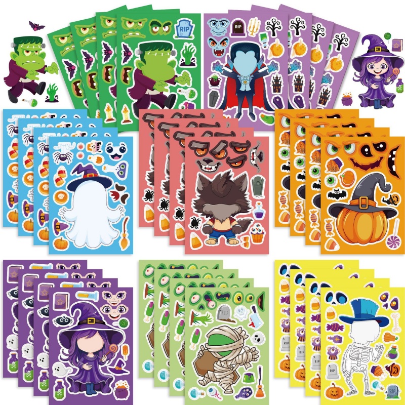 Halloween Party Games Stickers - огляд і ціна Kids Zombie Toys