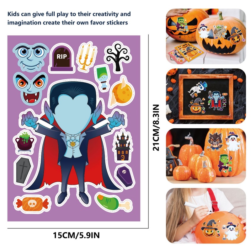 Halloween Party Games Stickers - огляд і ціна Kids Zombie Toys