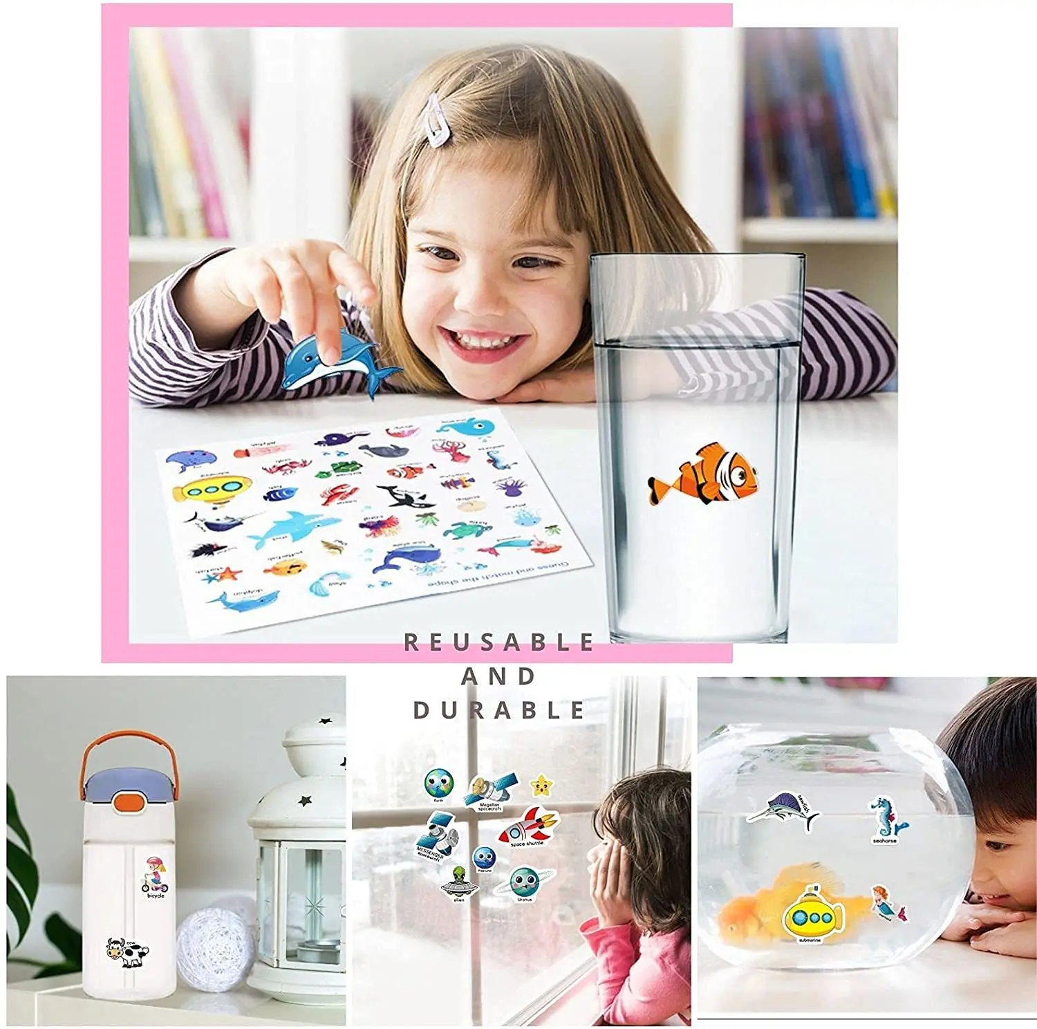 Kids Reusable Sticker Book Mul - огляд і ціна Kids Toys 10 Year Old