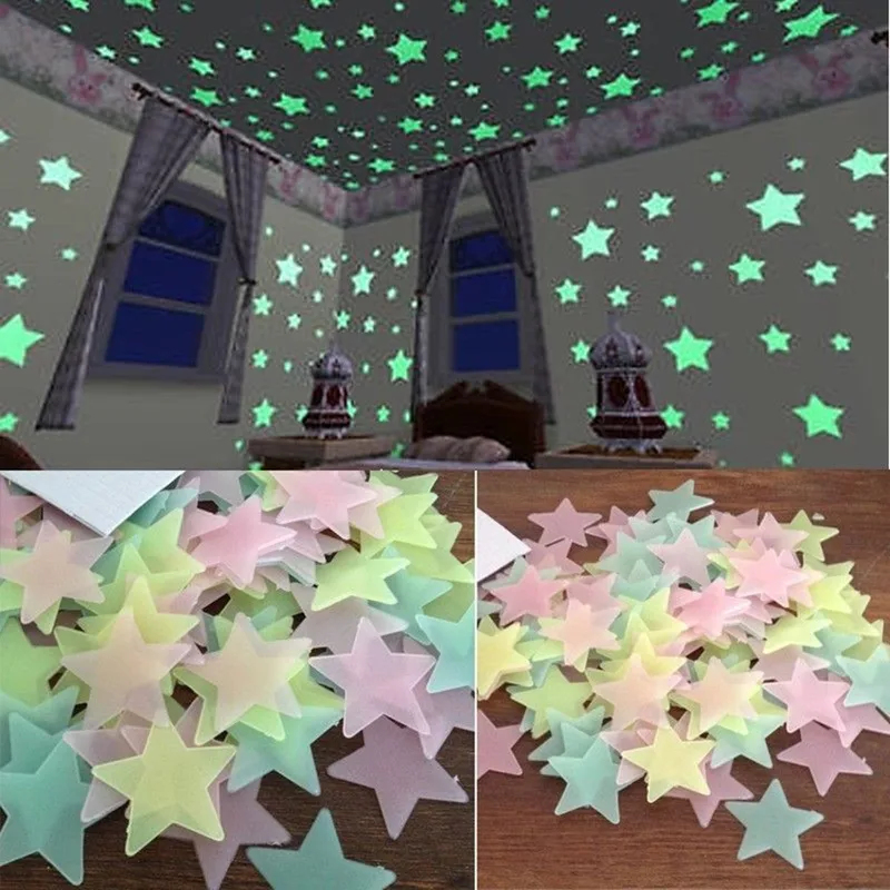 100pcs Fluorescent Glow in the - огляд і ціна Glow In Dark Stars