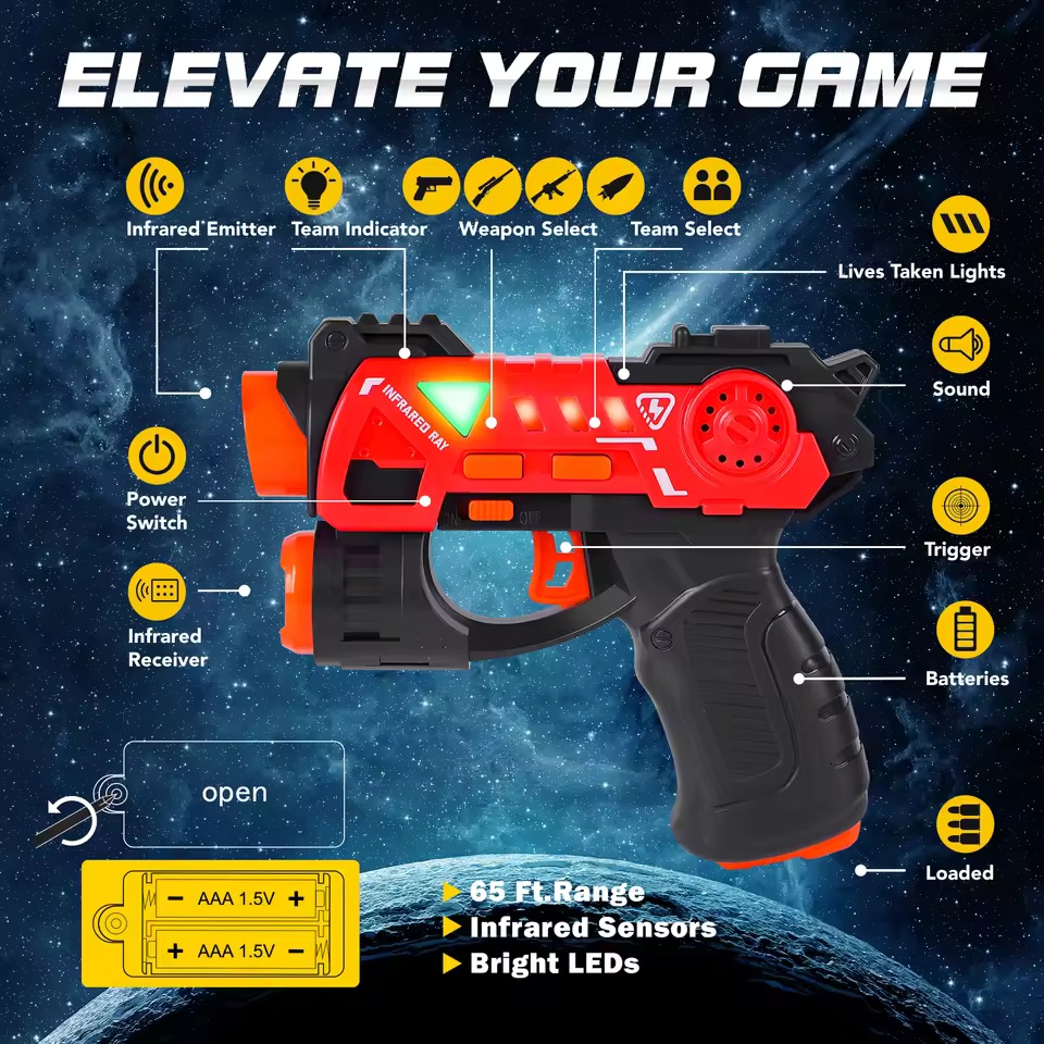 Laser Infrared Tag Guns Set Mi - огляд і ціна Laser Tag Set Kids