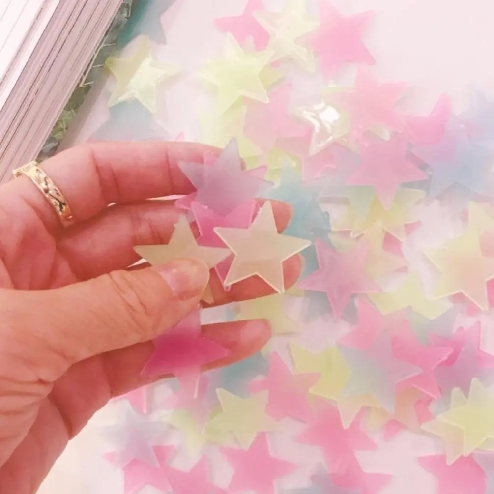 100 Pcs Colorful Glow in The D - огляд і ціна Glow In Dark Stars